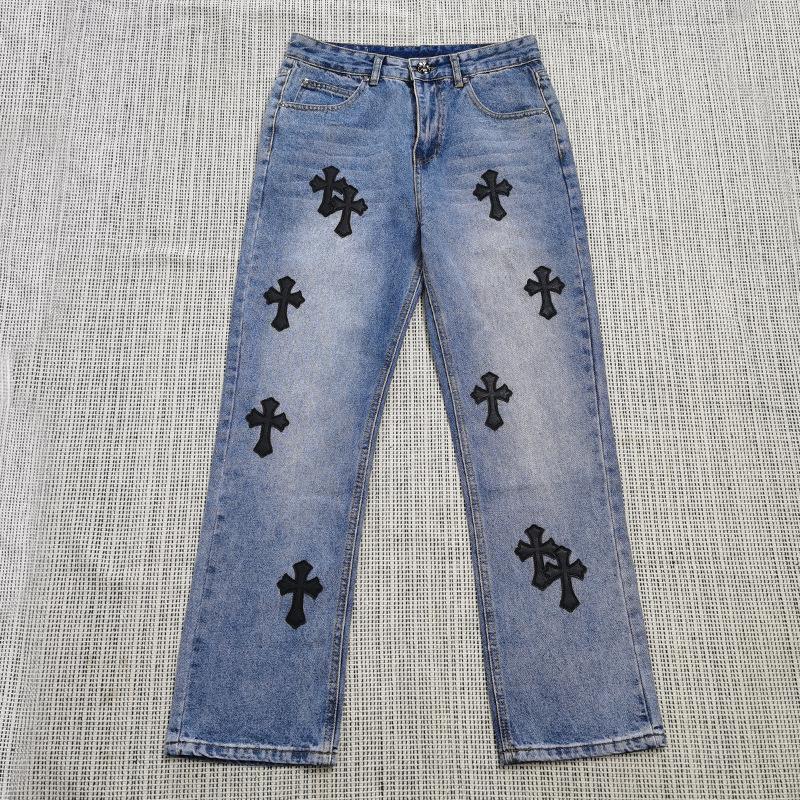 2024 New Crocker Jupiter Cross Casual Straight Loose Milled White Wash Pants Loose Printed Jeans