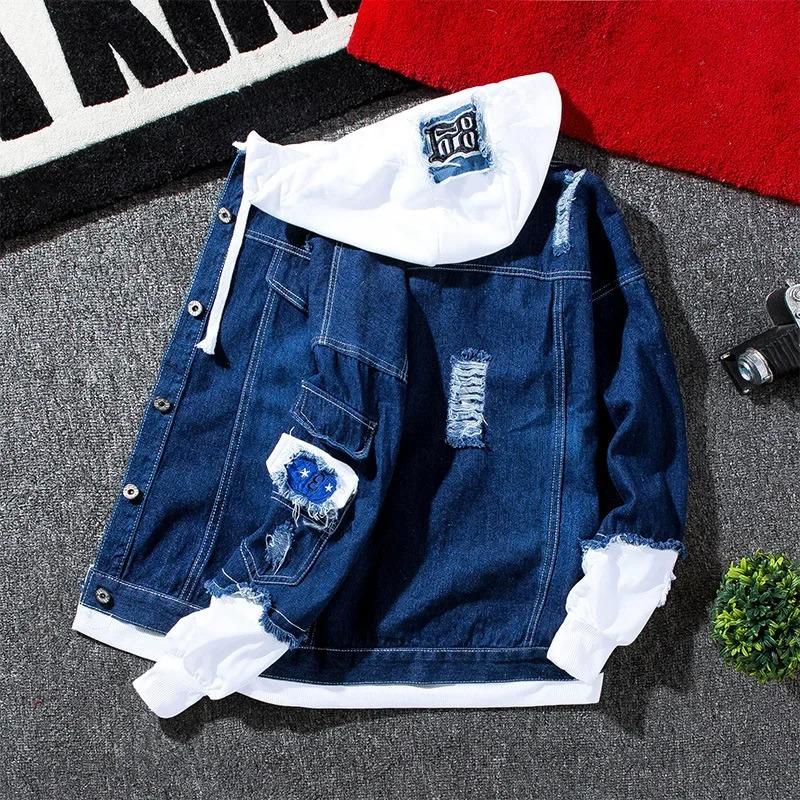 New Spring Autumn Denim Jacket For Men Trendy Korean Style Casual Baseball Uniform Versatile Couple Jacket