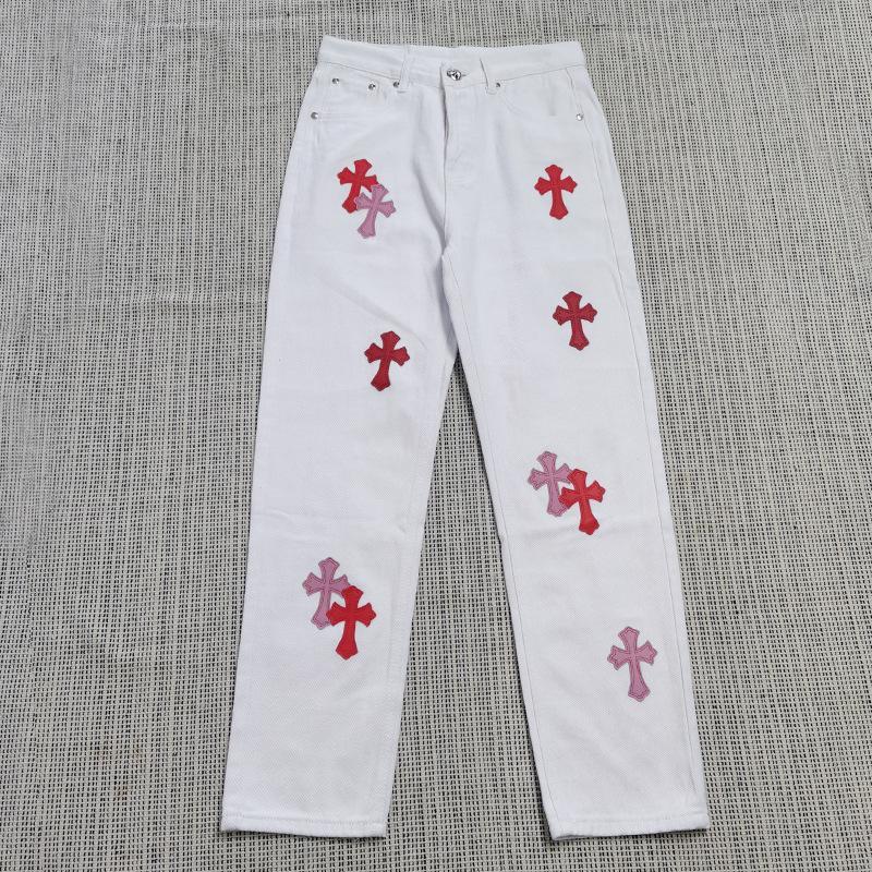 2024 New Crocker Jupiter Cross Casual Straight Loose Milled White Wash Pants Loose Printed Jeans