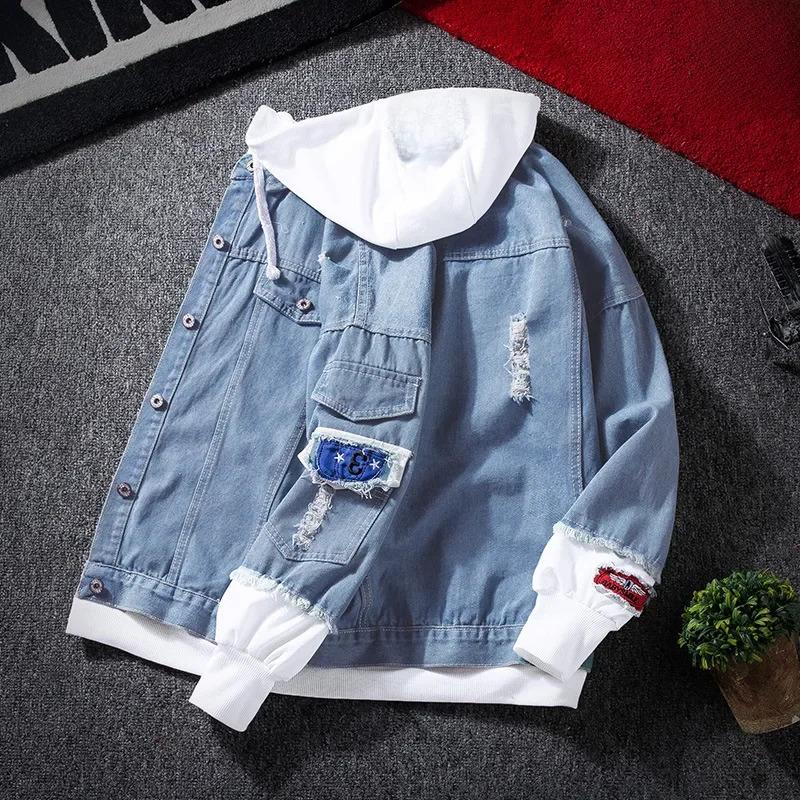 New Spring Autumn Denim Jacket For Men Trendy Korean Style Casual Baseball Uniform Versatile Couple Jacket