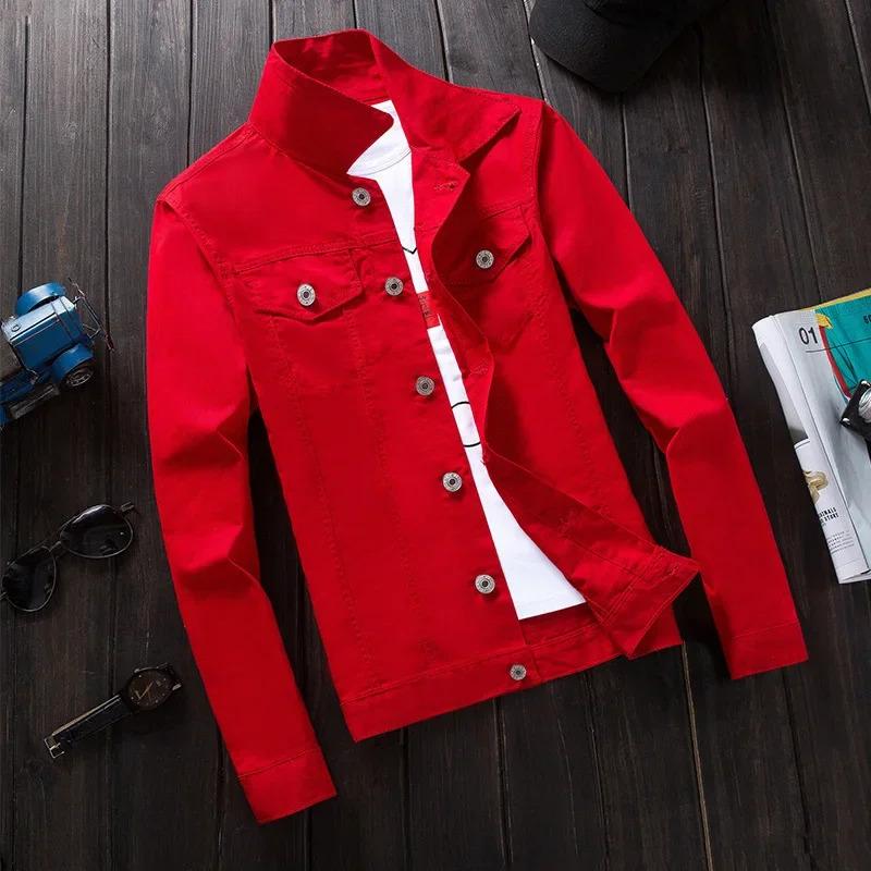 New Spring Autumn Denim Jacket For Men Trendy Korean Style Casual Baseball Uniform Versatile Couple Jacket