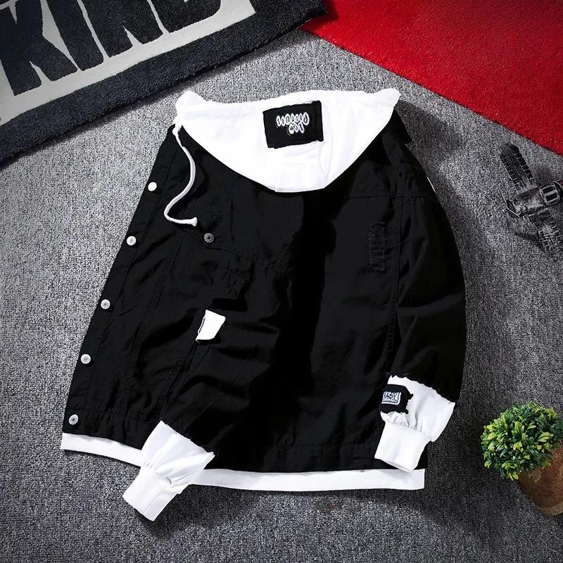 New Spring Autumn Denim Jacket For Men Trendy Korean Style Casual Baseball Uniform Versatile Couple Jacket