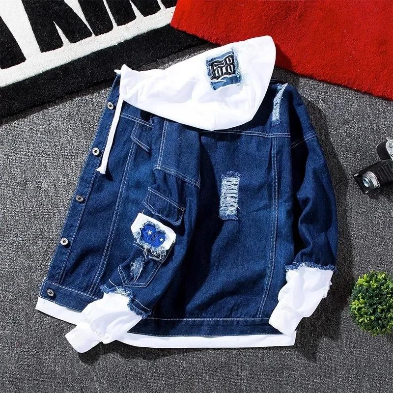 New Spring Autumn Denim Jacket For Men Trendy Korean Style Casual Baseball Uniform Versatile Couple Jacket