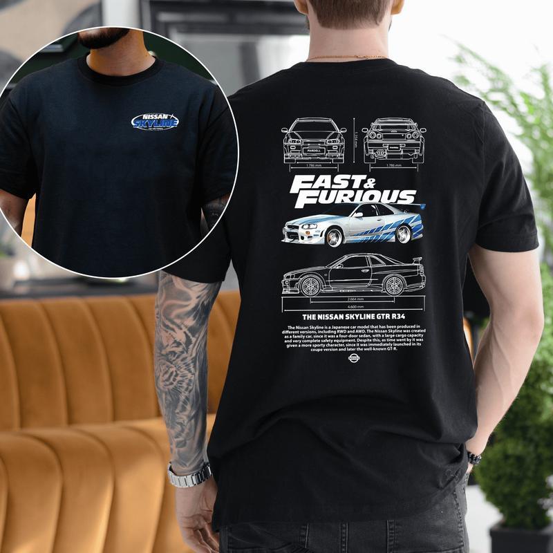 Fast N Furious Skyline Gtr-R34 Shirt, Wassup Bulett T Shirt, F & F Shirt, Tribute Paul S Walker Shirts, Gift for men women unnisex tshirt