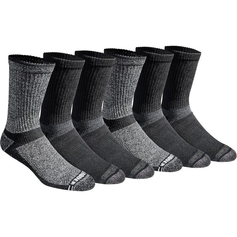 Men's Dura Dri Moisture Control 6-Pair Crew Socks