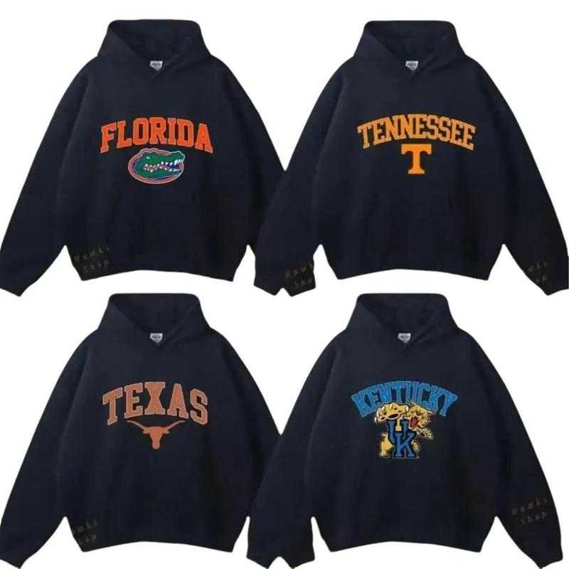 Vintage All Teams NCAA Collection Unisex Crewneck Black Hoodie, Graphic Team Collection Hoodie, Gift For NCAA Fans