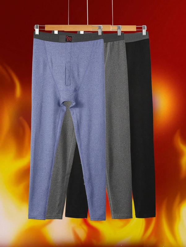 Wool Silk Autumn Winter Cold Essential Men's Thermal Underwear Trousers