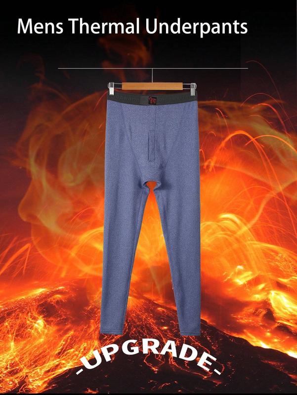 Wool Silk Autumn Winter Cold Essential Men's Thermal Underwear Trousers