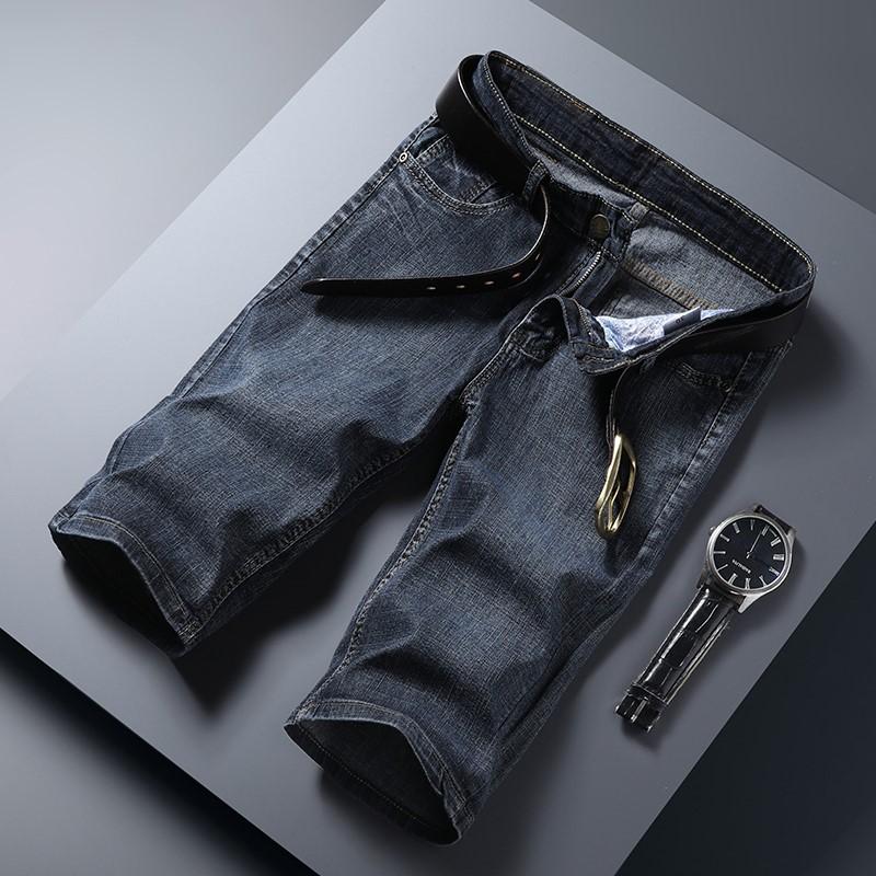 2024 New Arrivals Men Short Denim Jeans Thin Knee Length New Casual Cool Summer Pants Short Elastic Daily High Quality Trousers