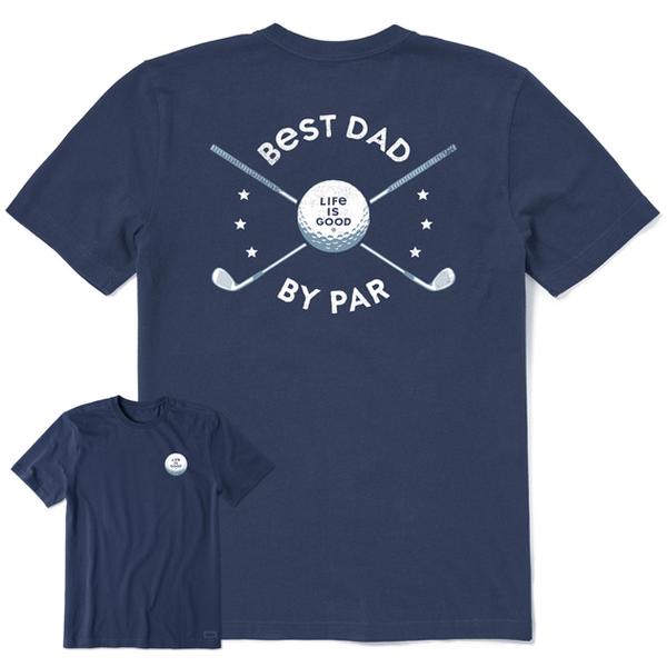 Men's Best Dad By Par Golf Clubs Short Sleeve Tee - Father's day Gift - Tshirt 2 Side