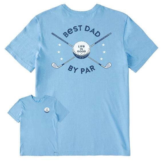 Men's Best Dad By Par Golf Clubs Short Sleeve Tee - Father's day Gift - Tshirt 2 Side