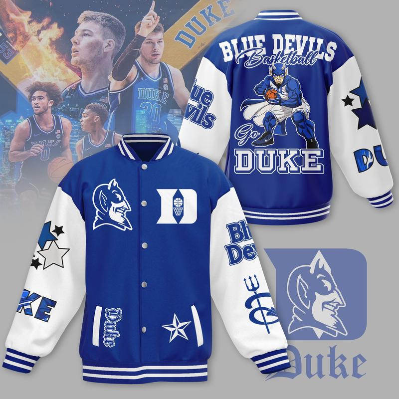 Duke Blue Devils Blue NCAA New Bomber Baseball Jacket For Fan