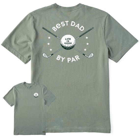 Men's Best Dad By Par Golf Clubs Short Sleeve Tee - Father's day Gift - Tshirt 2 Side