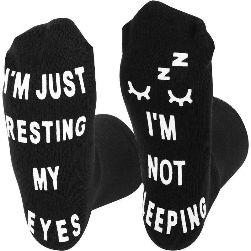 Mens Gifts Funny Socks, Birthday Gifts for Men, Stocking Stuffers Gifts from Daughter Son Wife, Men Husband Grandpa Women idea Fathers Day Christmas Im Not Sleeping Funny Socks