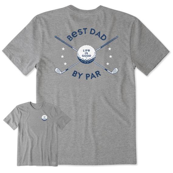 Men's Best Dad By Par Golf Clubs Short Sleeve Tee - Father's day Gift - Tshirt 2 Side