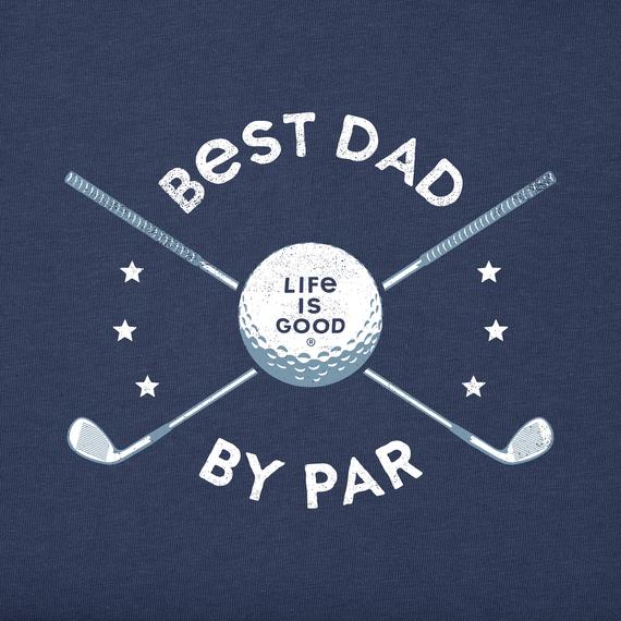 Men's Best Dad By Par Golf Clubs Short Sleeve Tee - Father's day Gift - Tshirt 2 Side