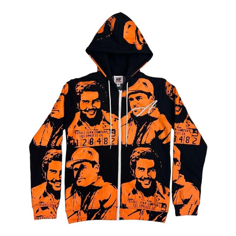 Orange OG Cartel Hoodie and Sweatpants set, 3d hoodie for men, Sweatpants for men, gift for Him, Luxury hoodie