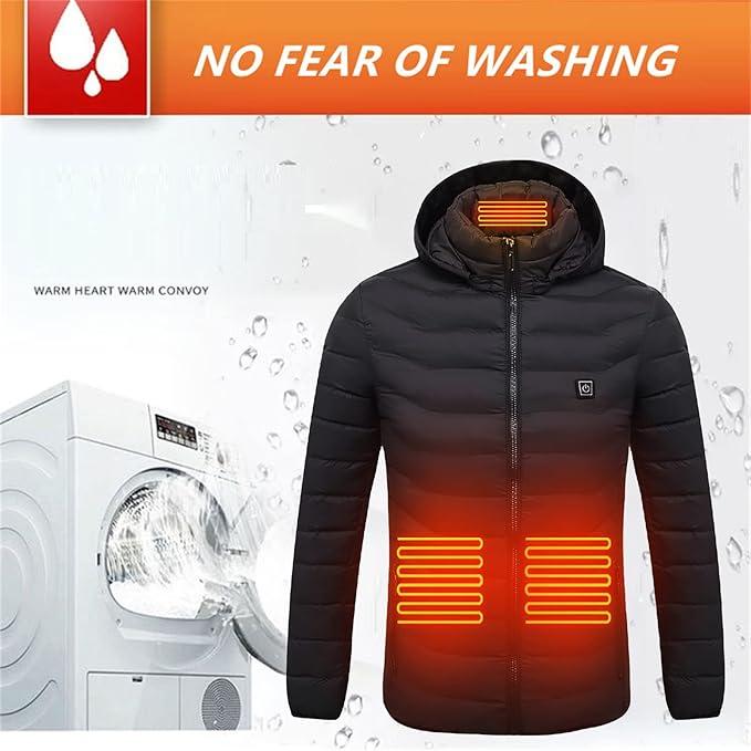 Outdoor Sports Essential: Unisex Rechargeable Heating Jacket with 9 Heat Zones outdoor job casual lapel Menswear Coats