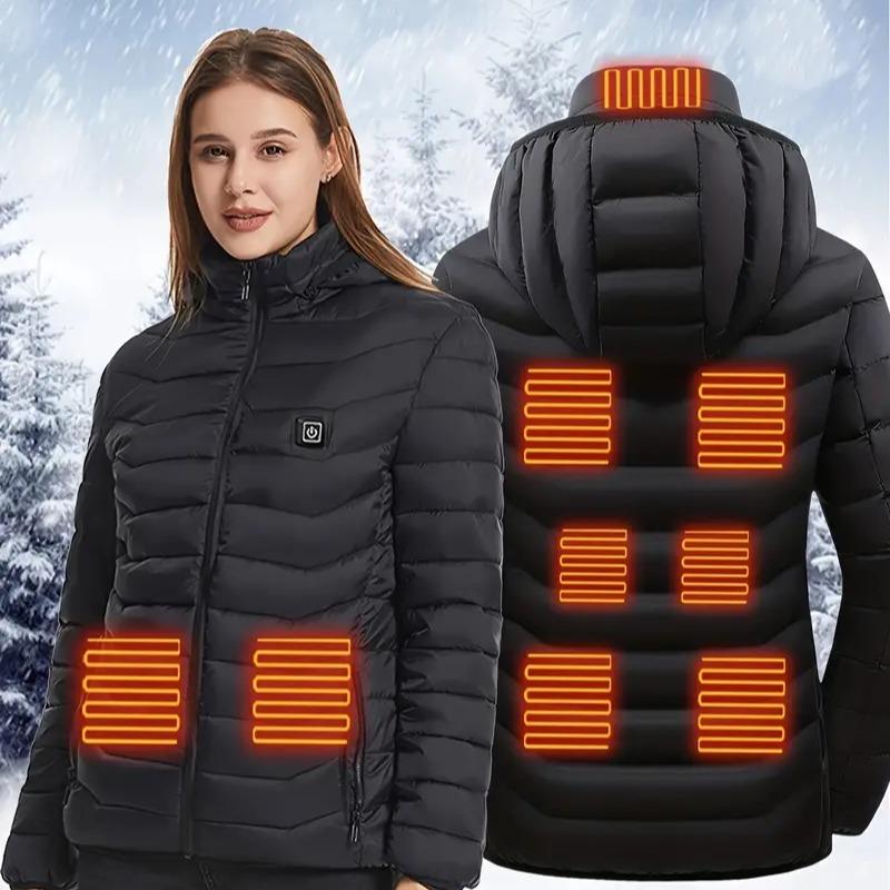 Outdoor Sports Essential: Unisex Rechargeable Heating Jacket with 9 Heat Zones outdoor job casual lapel Menswear Coats