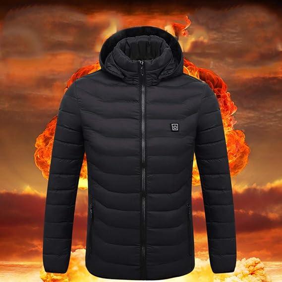 Outdoor Sports Essential: Unisex Rechargeable Heating Jacket with 9 Heat Zones outdoor job casual lapel Menswear Coats