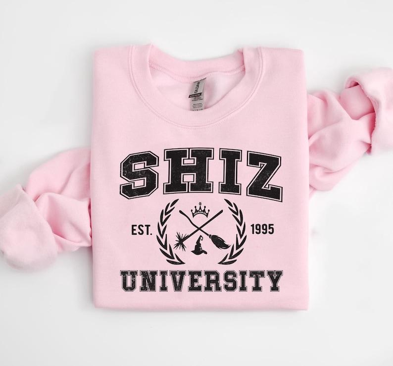 Shiz University Sweatshirt, Wickeds Shirt, Wizard Shiz Uni Shirt, Musical Movie Sweater, Defy Gravity Broomstick Magic Wand Shirt