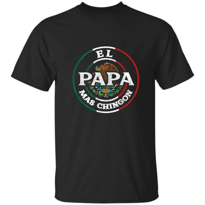 el papa mas T-shirt, Dad Father's Day Gift for Dad 2024 T-Shirt, Cotton Graphic Tee, Casual Short Sleeve Top for Summer Classic Collar Menswear Embroidered Love Sport Sweatshirt Tweed Sweatshirt Tweed Underwear Soft