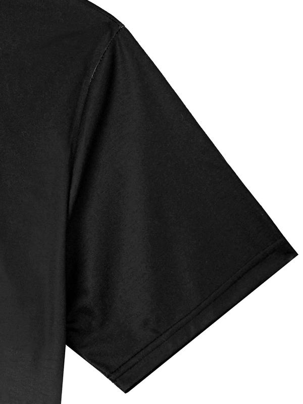 Two Counts Men's Ombre Letter Print Short Sleeve Tee & Plain Drawstring Waist Shorts Set, Regular Fit Casual Round Neck T-shirt & Pocket Track Shorts, Fashion Breathable Men Two-piece Outfits for Summer