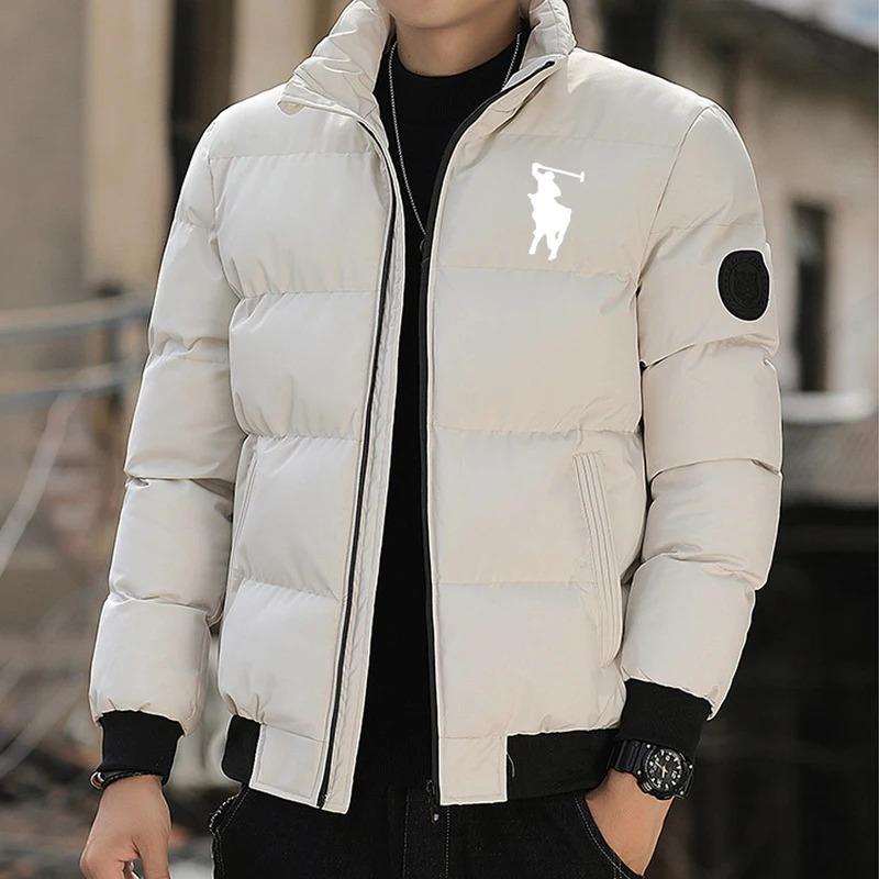 Men's Down 2024 Autumn Winter Fashion zipper Outdoor Fishing jacket Windproof casual cotton-padded jacket