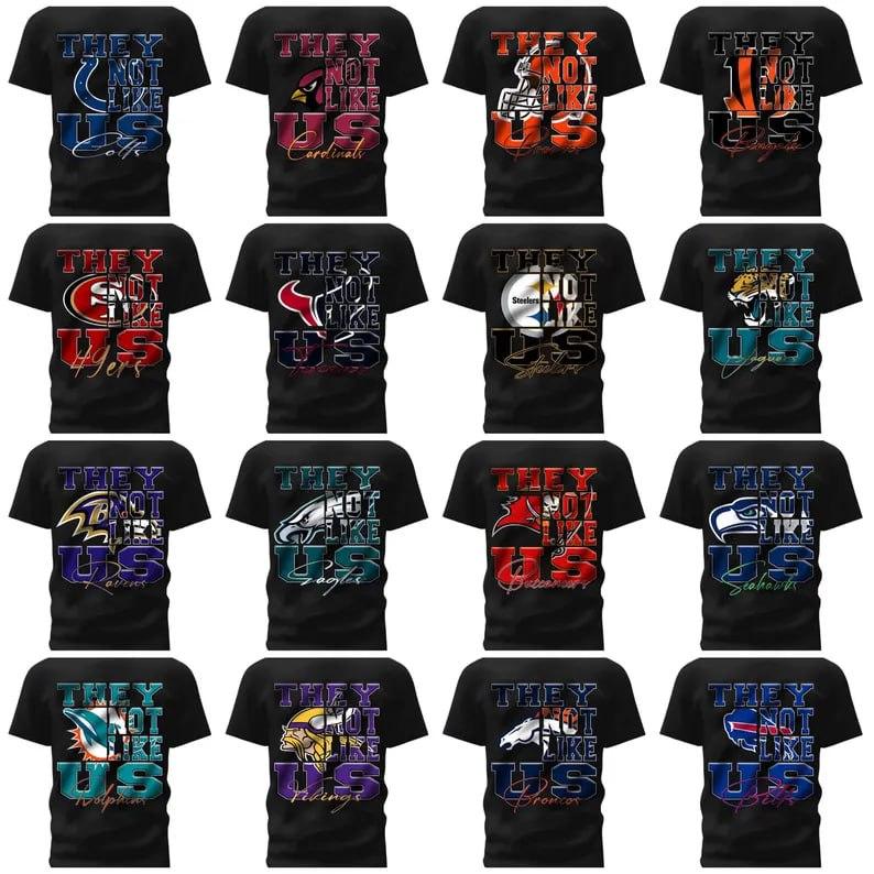 ALL Football Team 2024 Shirt | They Not Like Us Football Fan Shirt | Football Apparel Fan Shirt | Game Day Shirt | Unisex Cotton Tshirt WBKIX