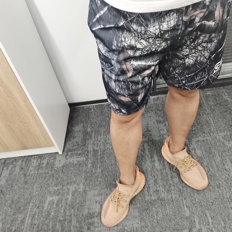 Camouflage Camo Shorts New casual comfort Old tree high waist shorts Men's muscle fitness quarter pants mesh breathable, men'sand women's elastic shorts Menswear Underwear Tropical Trouser Polyester Stylish Loose Workout Human