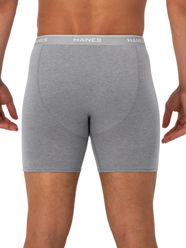 Hanes Men's Value Stretch Boxer Briefs, Assorted, 3-Pack Cotton Fabric