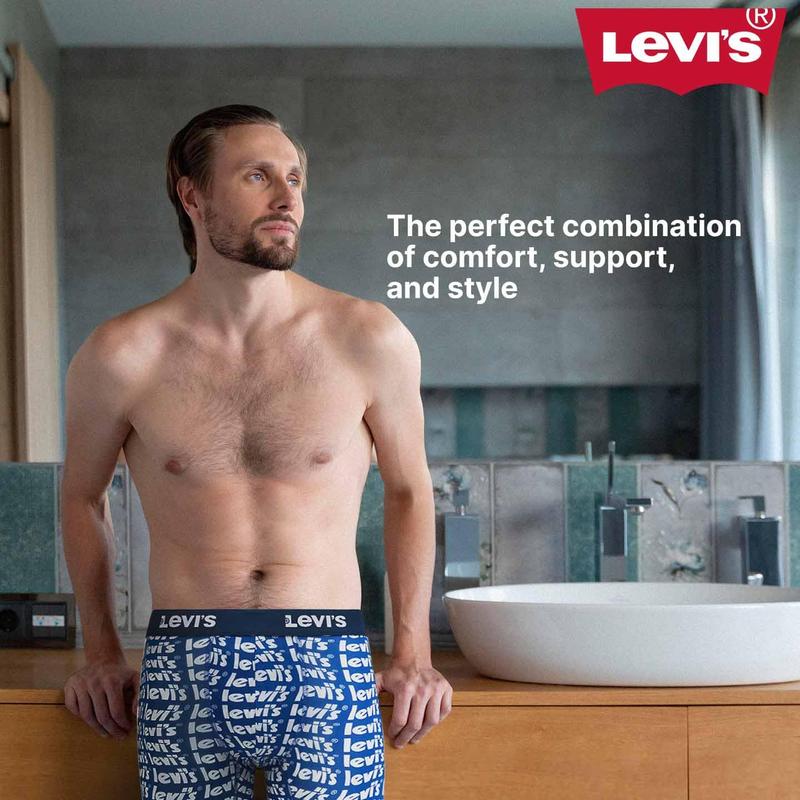 Levi's Mens Underwear Microfiber Boxer Brief for Men Ultra Soft 3 Pack