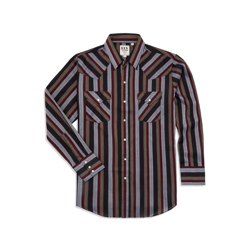 Men's Ely Cattleman Long Sleeve Stripe Western Snap Shirt