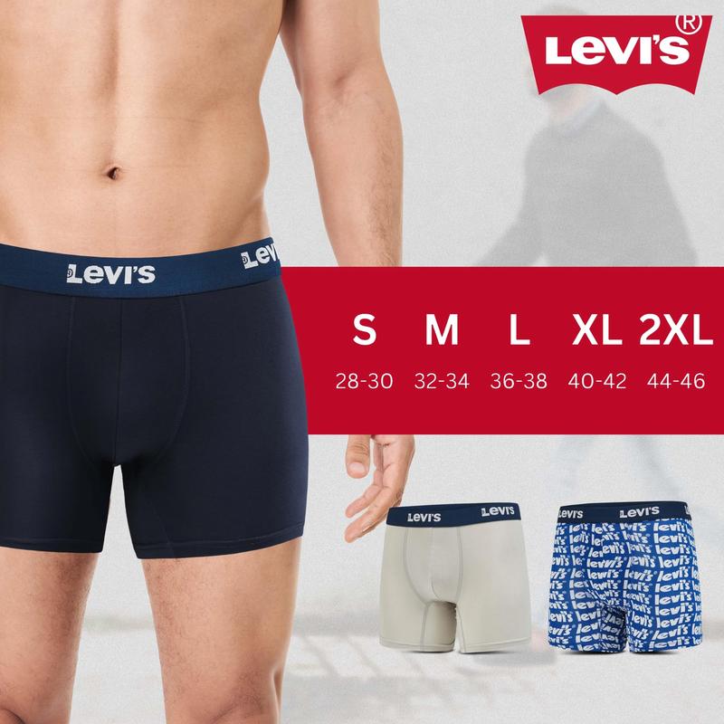 Levi's Mens Underwear Microfiber Boxer Brief for Men Ultra Soft 3 Pack