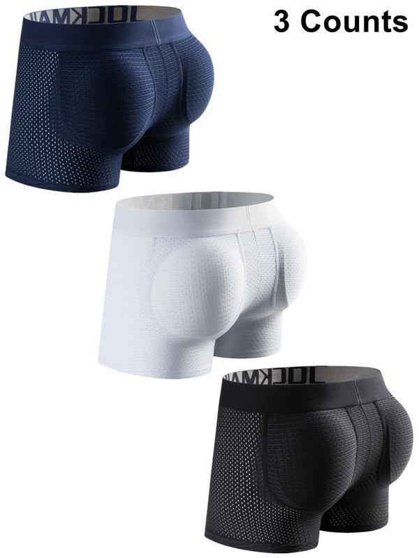 Men's Letter Tape Boxer Brief, Breathable Comfortable Shapewear Knicker for Daily Wear, Men's Shapewear for All Seasons