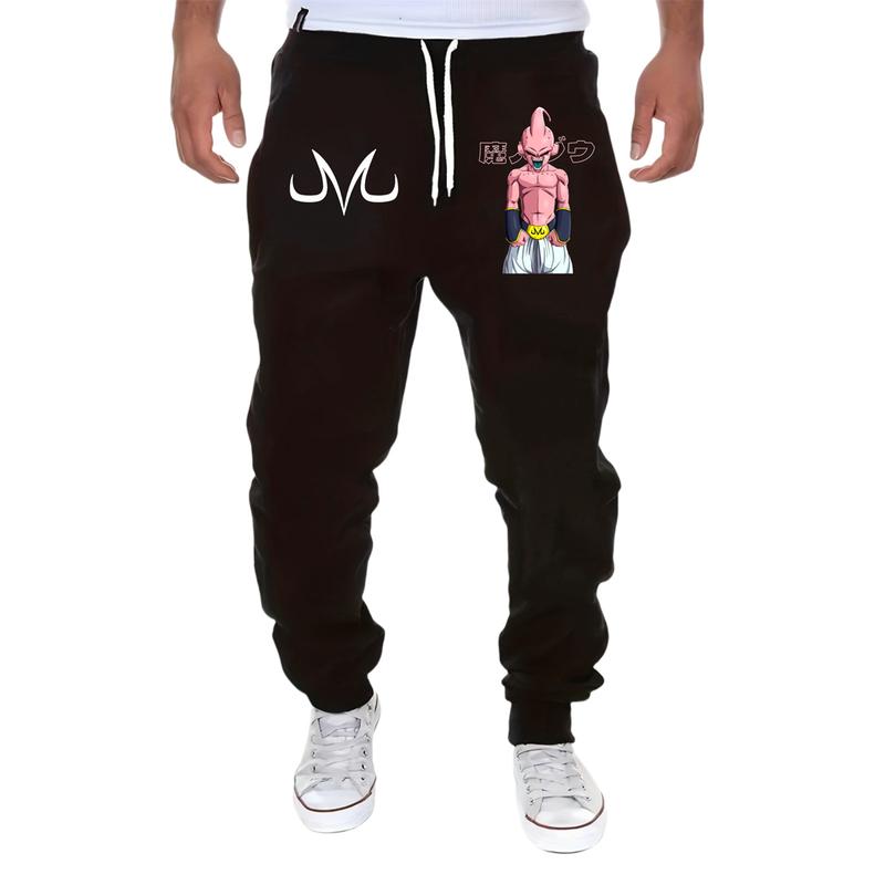 Majin Buu Anime Print Jogging Pants Men Casual Pants Men Stylish Pockets Drawstring Sports Skinny Pants Trousers Pants Mens Print Pants Autumn Winter Men Clothing Trousers Sport Jogging Fitness Running Trousers Harajuku Streetwear Pants