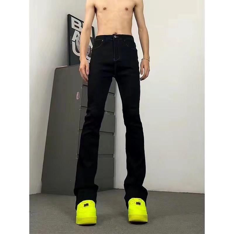 Men's Retro Distressed Vintage Loose Wide-leg Jeans Men's Niche Loose Straight Long Pants