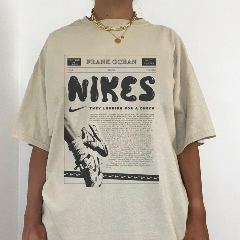 Ni.kes Frank Ocean shirt, Frank Ocean Album Cover Merch, Graphic Tee, Black T Shirt, Unisex T Shirts, Blonde rva Casual Comfort Sweatshirt, Hoodie, Comfort Colors