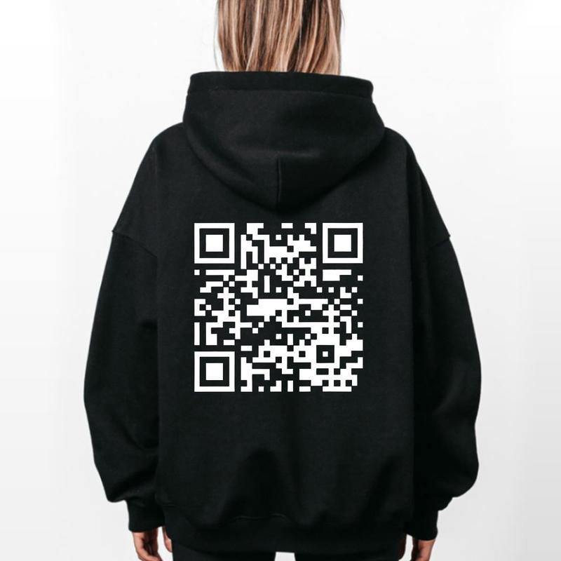 F You Hoodie QR Code, Gift For Men for Women, Humor Streetwear Hoodie