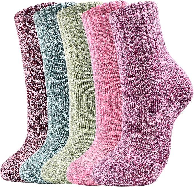 Winter Warm Wool Socks for Women Men - Soft Cozy Thick Knit Crew Socks Boot Socks - Menswear .