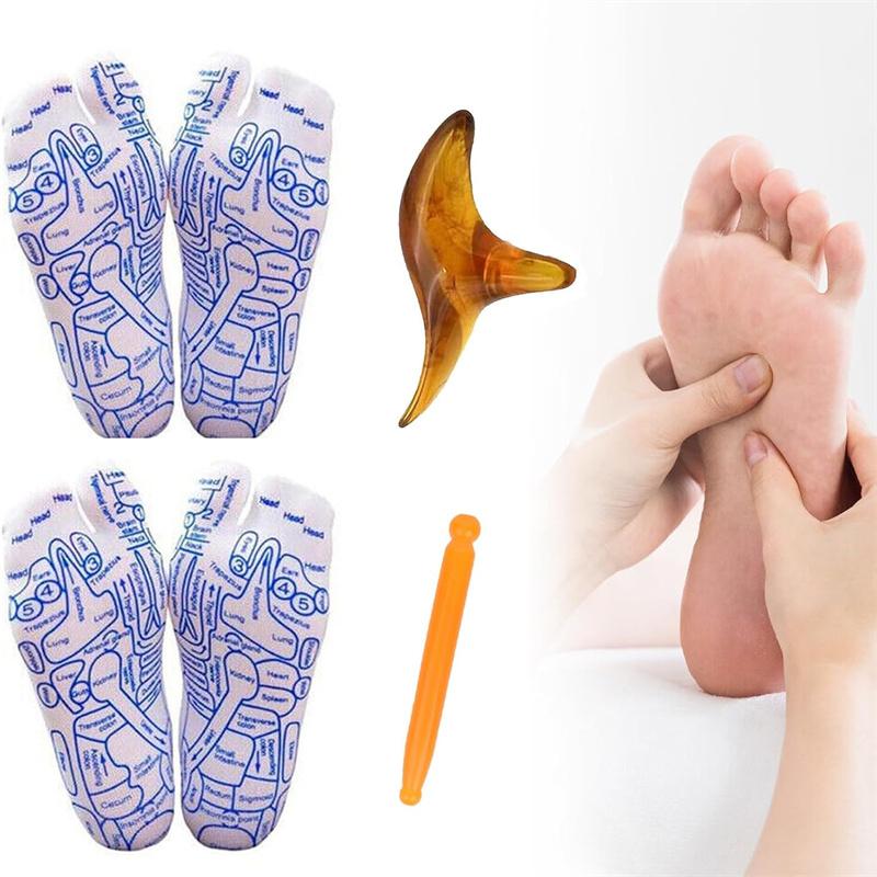 [Reflexology Socks Tool Set]  Thanksgiving Gift, Acupressure Socks with Tool Foot Pain Relief, Foot Massage Socks for Women and Men