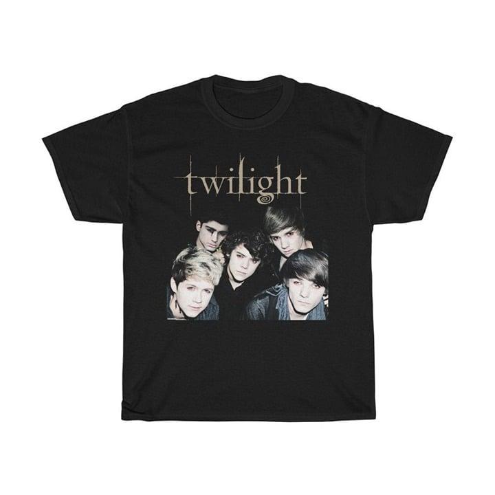 One Direction as Twilight T-Shirt, Twilight T- Shirt, One Direction T-shirt, Vintage 90s style top clothing, Unisex graphic Streetwear shirts