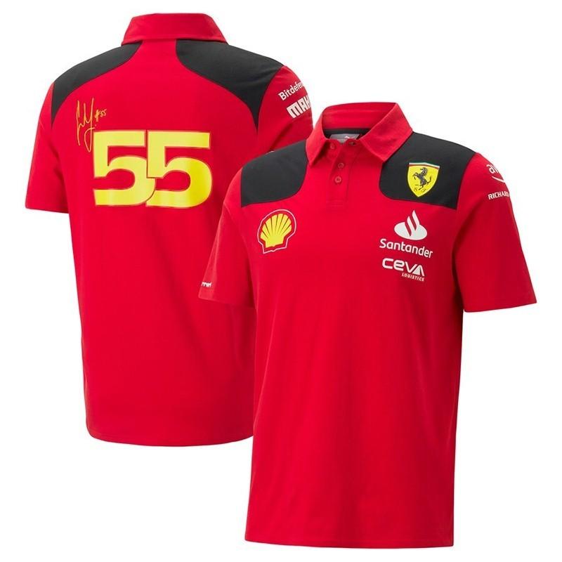 Ferrari 2024 Season New Polo-shirt 3D Print Men's Sportswear Summer Man Oversized Clothing Polo F1 Women Tee Kids Shirts