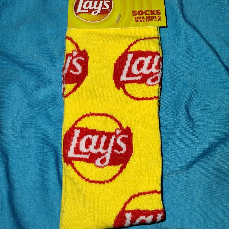 Odd Socks Chip Snacks Men's socks size 6-12 various Potato chips  Calf socks