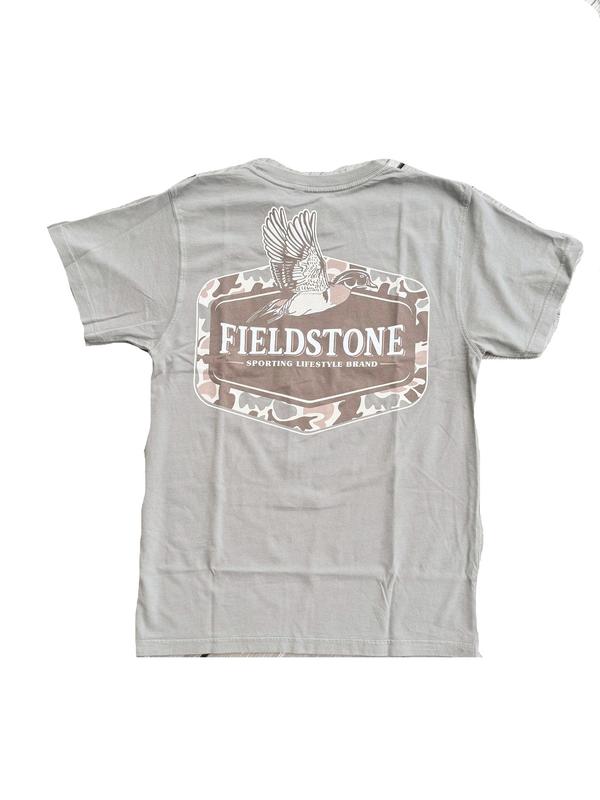 Men's Fieldstone Camo Wood Duck T-Shirt]