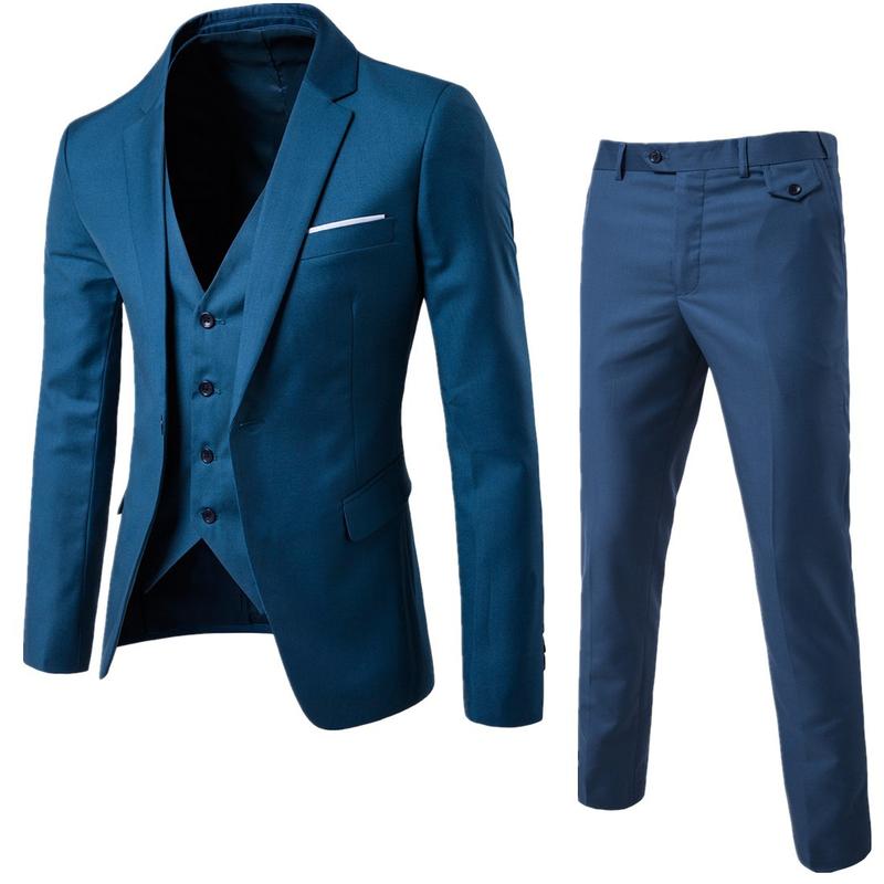 Suit Suit Men's Three-Piece Suit Business Casual Suit Business Clothing Slim Fit Groomsman Suit Groom Wedding Suit