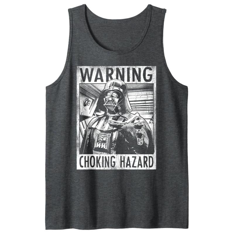 Darth Vader Warning Choking Hazard Poster Tank Top, Unisex Tank Top