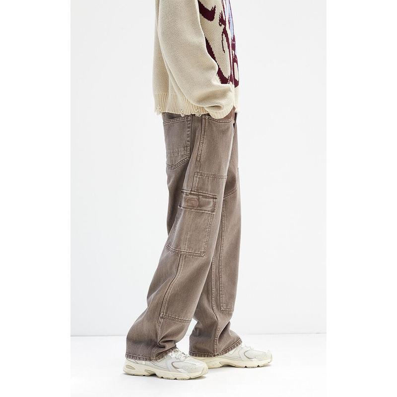 PacSun Men's Washed Brown Baggy Carpenter Jeans