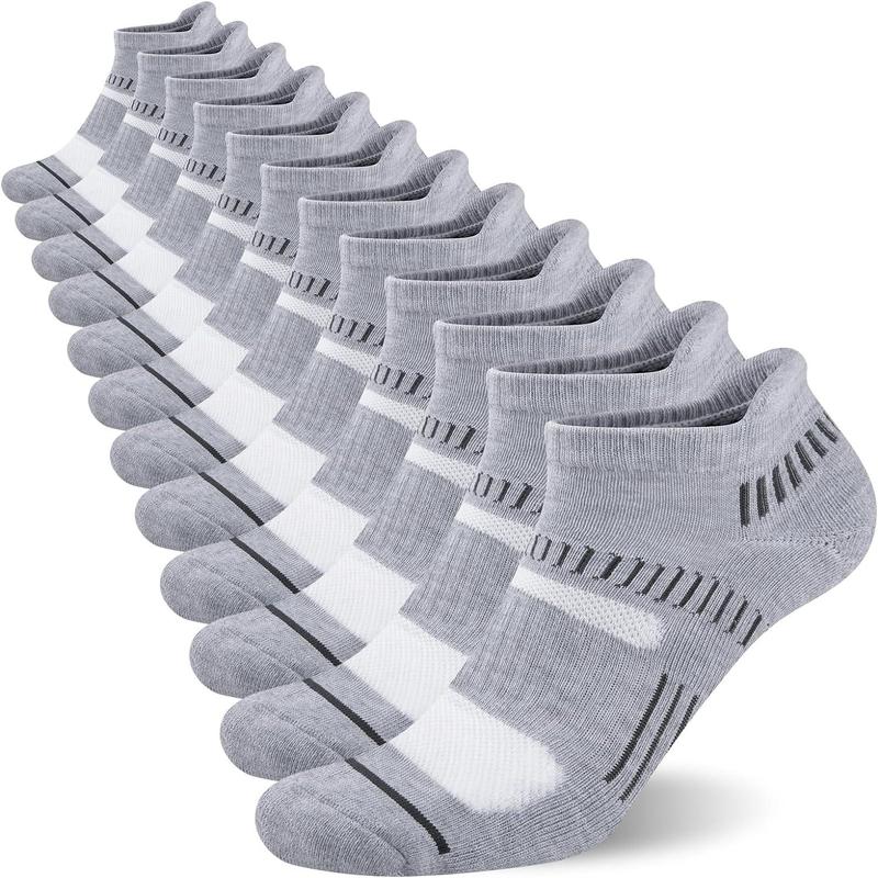 Mens Ankle Socks Athletic Cushioned Breathable Low Cut Tab With Arch Support - 6 Pairs Menswear Mesh