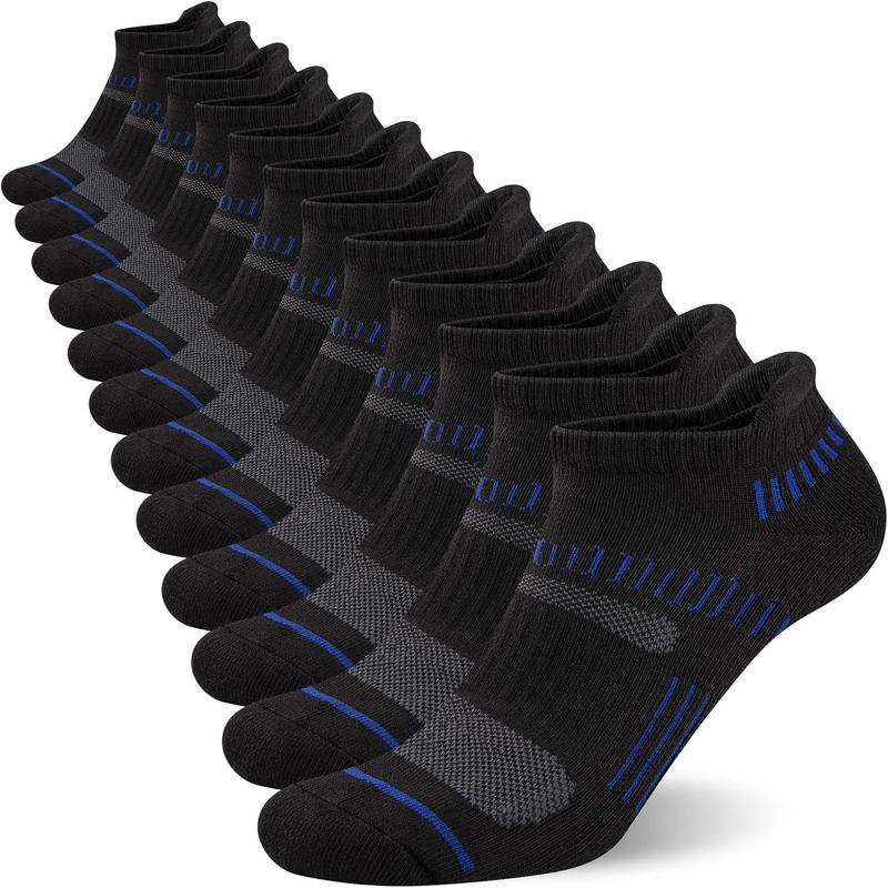 Mens Ankle Socks Athletic Cushioned Breathable Low Cut Tab With Arch Support - 6 Pairs Menswear Mesh